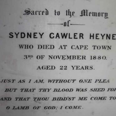 HEYNES Sydney Cawler -1880