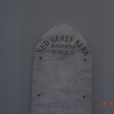 1. Klip - 'Ned Geref Kerk, Kaapstad (Groote Kerk)
