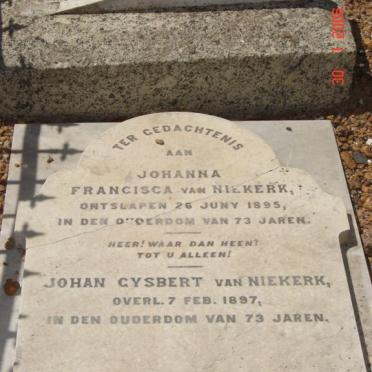 NIEKERK Johan Gysbert, van -1897 &amp; Johanna Francisca -1895