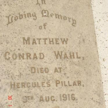 WAHL Matthew Conrad -1916