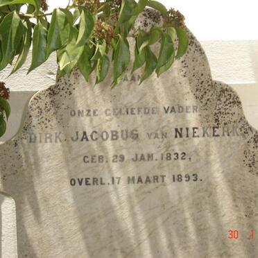 NIEKERK Dirk Jacobus, van 1832-1893