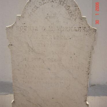 WIEHAHN Sophia G.M. nee VERSFELD -1892