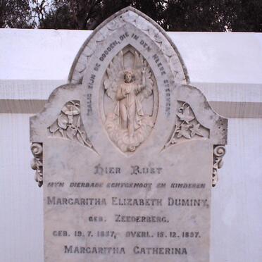 DUMINY Margaretha Elizabeth Duminy nee ZEEDERBERG 1857-1897 :: DUMINY Margaritha Catharina Elizabeth :: DUMINY Baby Boy