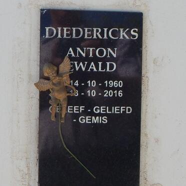 DIEDERICKS Anton Dewald 1960-2016