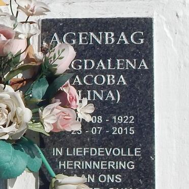 AGENBAG Magdalena Jacoba 1922-2015