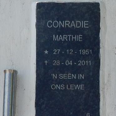 CONRADIE Marthie 1951-2011