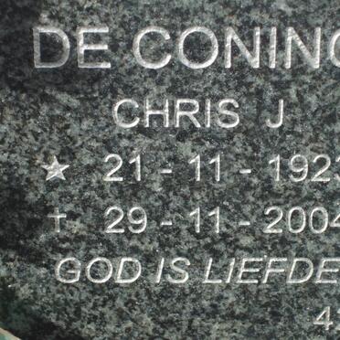CONING Chris J., de 1923-2004