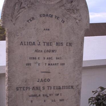 THEUNISSEN Jacob Stephanus 1847-1907 &amp; Alida J. LOUW 1847-1891