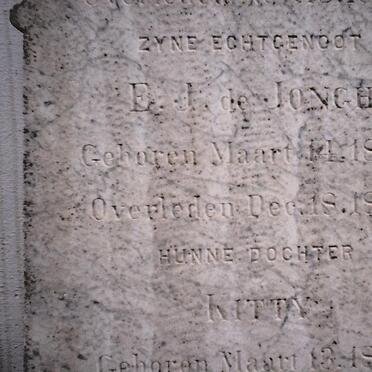 VILLIERS C.V., de 1820-1892 &amp; E.J. DE JONGH 1825-1887 :: DE VILLIERS Kitty 1864-1886