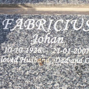 FABRICIUS Johan 1926-2007