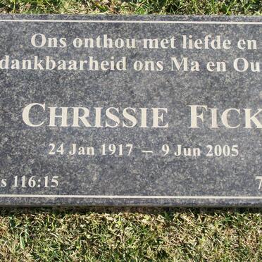 FICK Chrissie 1917-2005