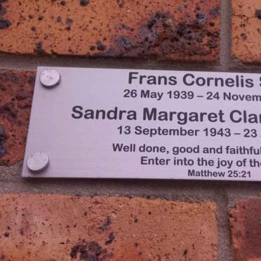 SMITS Frans Cornelis 1939-2015 & Sandra Margaret CLARKSON 1943-2023