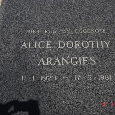 ARANGIES Alice Dorothy 1924-1981