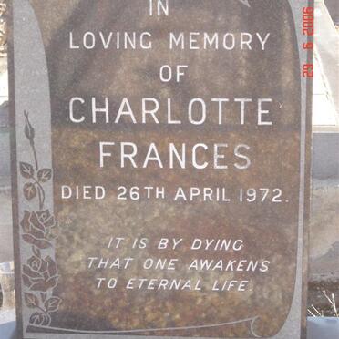 BEHRENS Charlotte Frances -1972