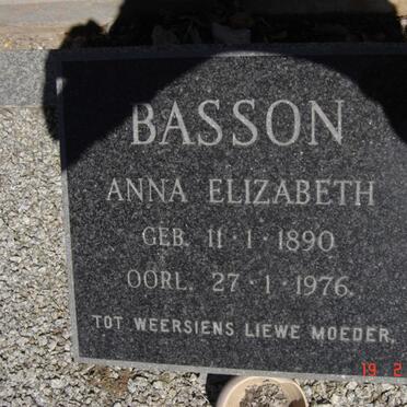 BASSON Anna Elizabeth 1890-1976