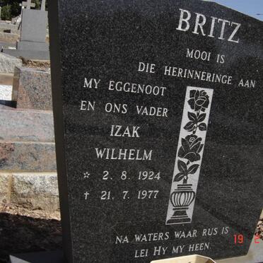 BRITZ Izak Wilhelm 1924-1977