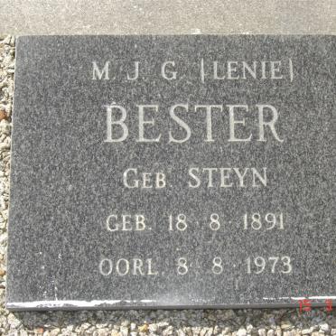 BESTER M.J.G. nee STEYN 1891-1973