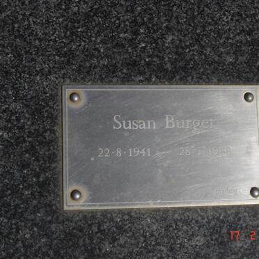 BURGER Susan 1941-1988