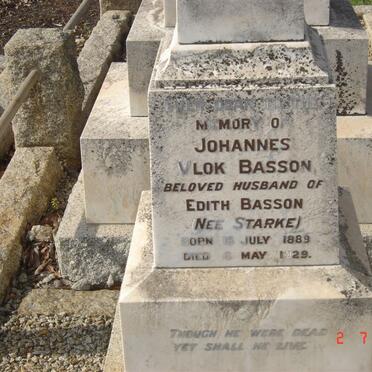 BASSON Johannes Vlok 1889-1929
