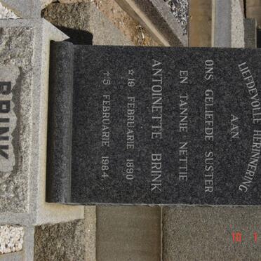 BRINK Antoinette 1890-1984