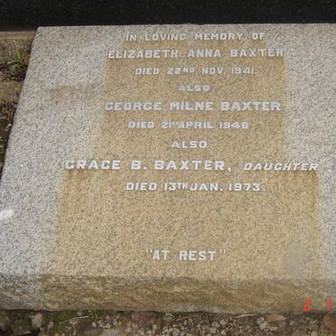 BAXER George Milne -1946 &amp; Elizabeth Anna -1941 :: BAXTER Grace B. -1973