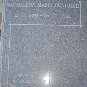 CONRADIE Magdalena Maria 1892-1981