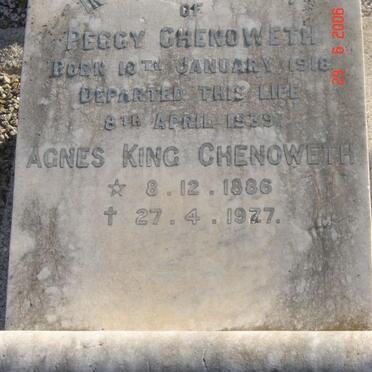 CHENOTWETH Peggy 1918-1939 :: CHENOTWETH Agnes King 1886-1977