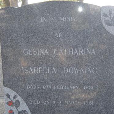 DOWNING Gesina Catharina Isabella 1903-1961
