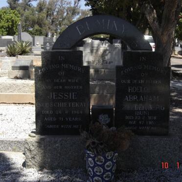 DUMINY Roeloff Abraham Zeederberg -1976 &amp; Jessie SCKIETEKAT -1964