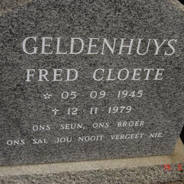 GELDENHUYS Fred Cloete 1945-1979
