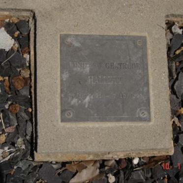 HALLETT Winifred Gertrude 1891-1990