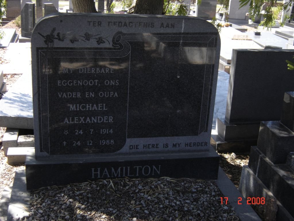 HAMILTON Michael Alexander 1914-1988