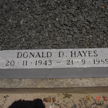 HAYES Donald D. 1943-1989