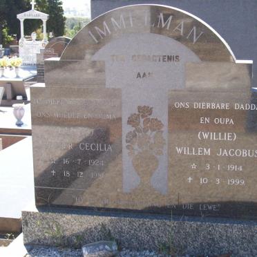 IMMELMAN Willem Jacobus 1914-1999 &amp; Hester Cecilia 1924-1981