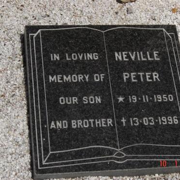 JAGER Pieter Redelinghuys, de 1923-1992 &amp; Marrianne Eva 1925-1999 :: DE JAGER Neville Peter 1950-1996