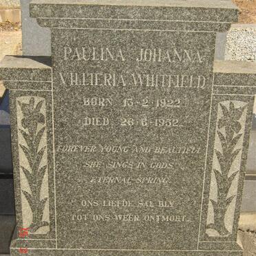 WHITFIELD Paulina Johanna Villieria 1922-1952