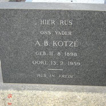 KOTZÉ A.B. 1898-1959