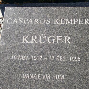 KRUGER Casparus Kemper 1912-1995