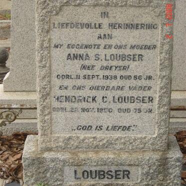 LOUBSER Hendrik C. -1950 &amp; Anna S. DREYER -1938