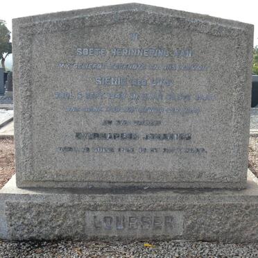 LOUBSER Everhardus Johannes 1885-1961 &amp; Sienie 1886-1948