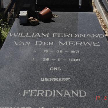 MERWE Willem Ferdinand, van der 1971-1988