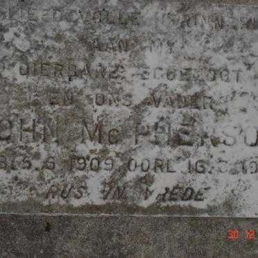 McPHERSON John 1909-1989