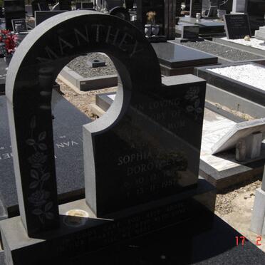 MANTHEY Sophia Marie Dorothey 1897-1987
