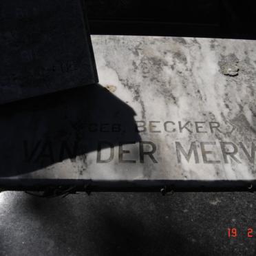 MERWE Anna Catharina, van der nee BECKER 1902-1984
