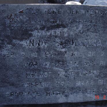 MERWE Anna Catharina, van der nee BECKER 1902-1984