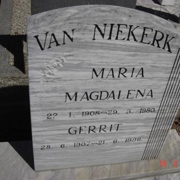 NIEKERK Gerrit, van 1907-1996 &amp; Maria Magdalena 1908-1980