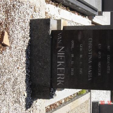 NIEKERK Christina Maria, van 1917-1970