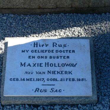 HOLLOWAY Maxie nee van NIEKERK  1917-1951