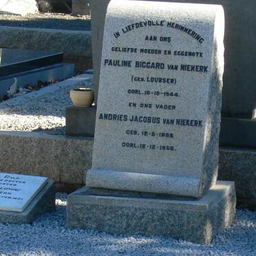 NIEKERK Andries Jacobus, van 1885-1956 &amp; Pauline Biggard LOUBSER -1944 &amp; Children