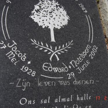NOTEBOOM Jacob Edward 1928-2002 &amp; Martha Maria 1921-1987